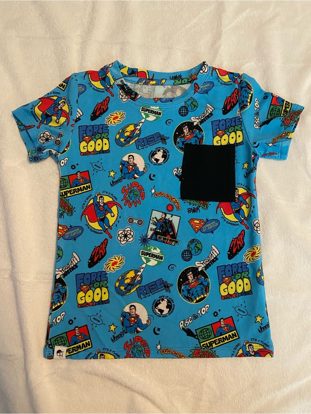 George Hats Retro Superman Bamboo Pocket Tee